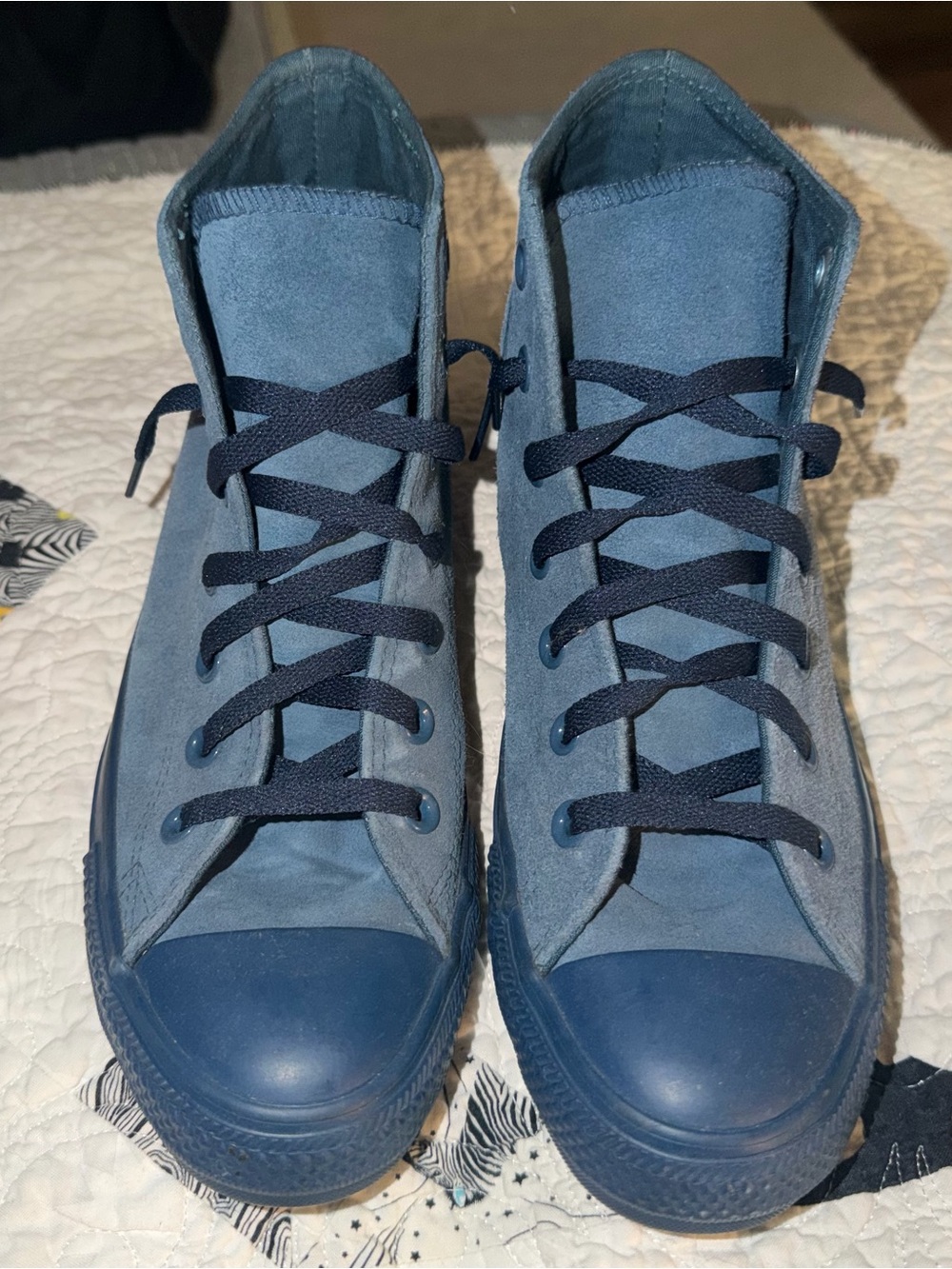 Converse Blue High-Top Suede Sneakers